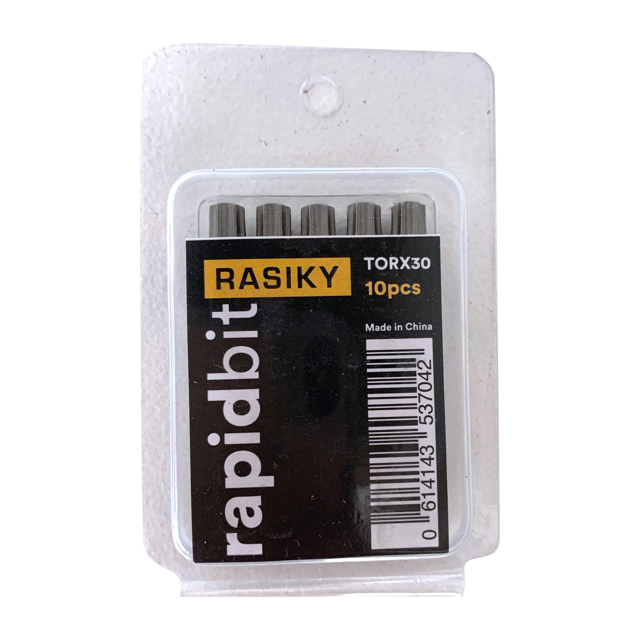 Rasiky RapidBit Torx driver bit T30 1/4-25- 10 pack